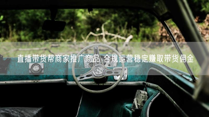 直播带货帮商家推广商品 合规运营稳定赚取带货佣金