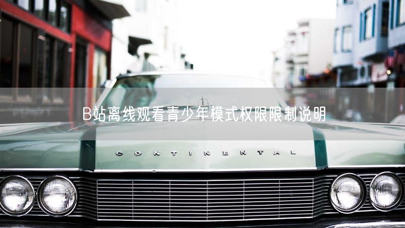 B站离线观看青少年模式权限限制说明