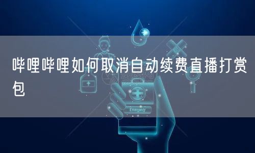哔哩哔哩如何取消自动续费直播打赏包