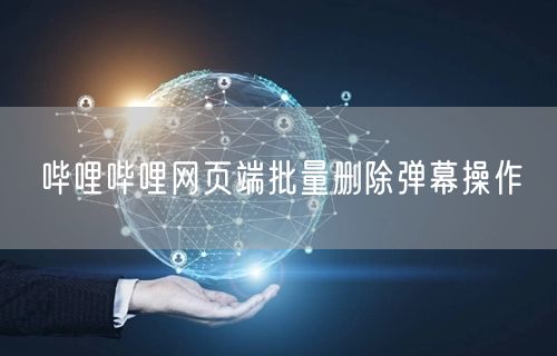 哔哩哔哩网页端批量删除弹幕操作
