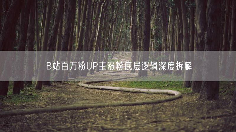 B站百万粉UP主涨粉底层逻辑深度拆解