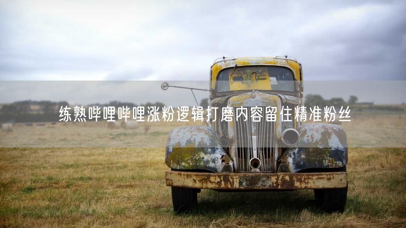 练熟哔哩哔哩涨粉逻辑打磨内容留住精准粉丝