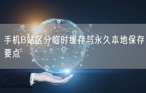 手机B站区分临时缓存与永久本地保存要点