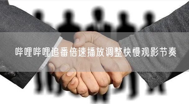 哔哩哔哩追番倍速播放调整快慢观影节奏