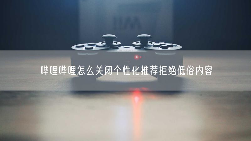 哔哩哔哩怎么关闭个性化推荐拒绝低俗内容