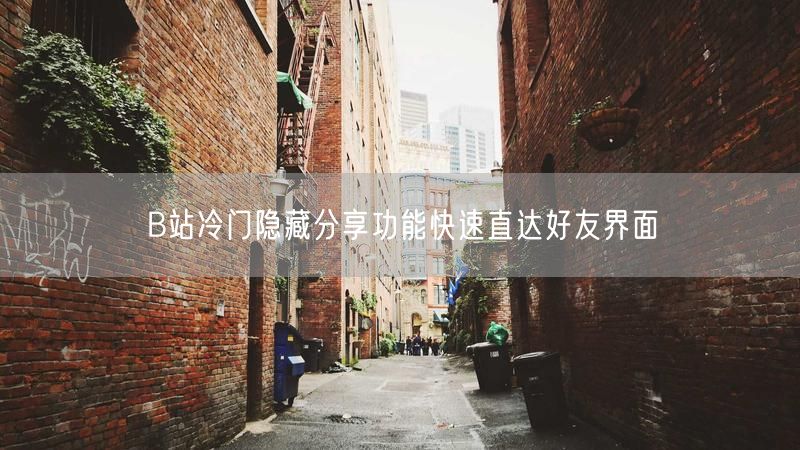 B站冷门隐藏分享功能快速直达好友界面