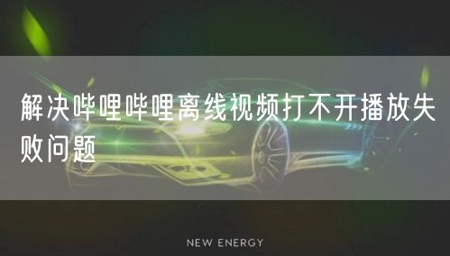 解决哔哩哔哩离线视频打不开播放失败问题
