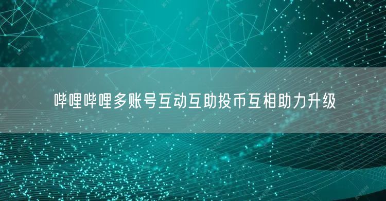 哔哩哔哩多账号互动互助投币互相助力升级