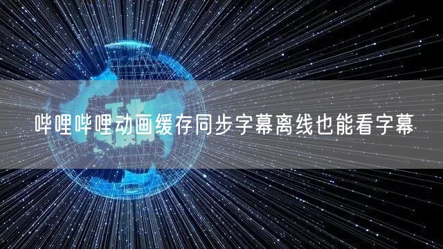 哔哩哔哩动画缓存同步字幕离线也能看字幕