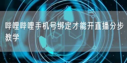 哔哩哔哩手机号绑定才能开直播分步教学