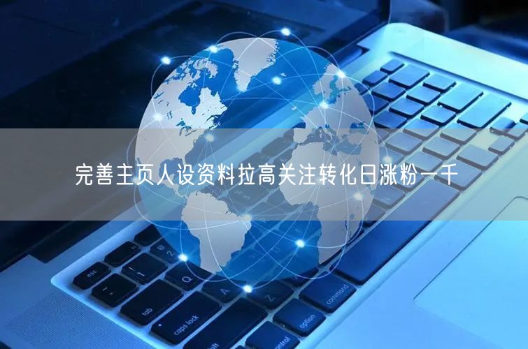 完善主页人设资料拉高关注转化日涨粉一千
