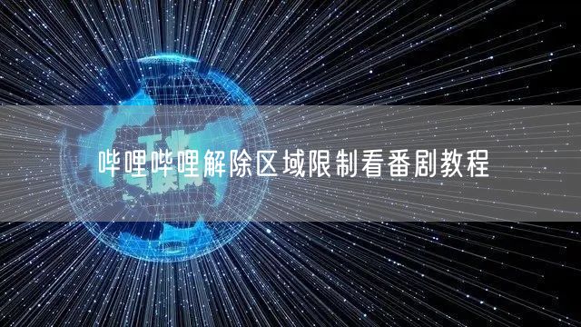 哔哩哔哩解除区域限制看番剧教程