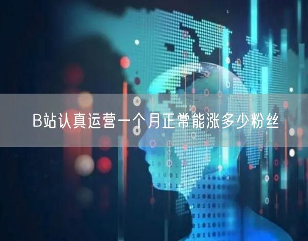 B站认真运营一个月正常能涨多少粉丝