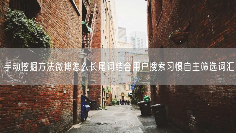 手动挖掘方法微博怎么长尾词结合用户搜索习惯自主筛选词汇