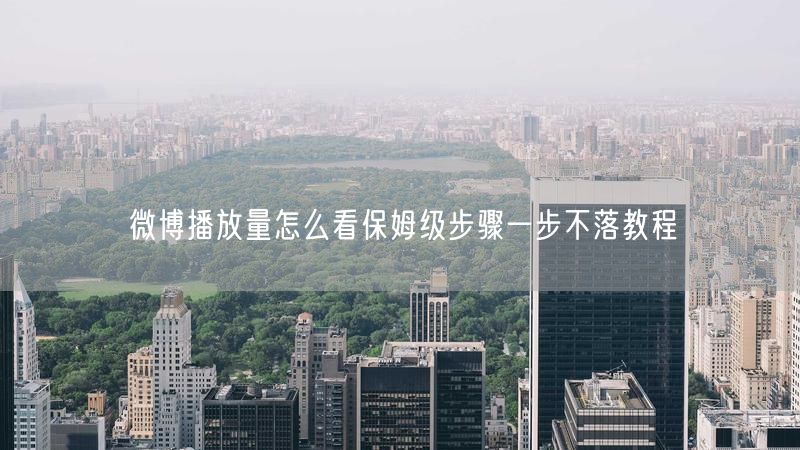 微博播放量怎么看保姆级步骤一步不落教程